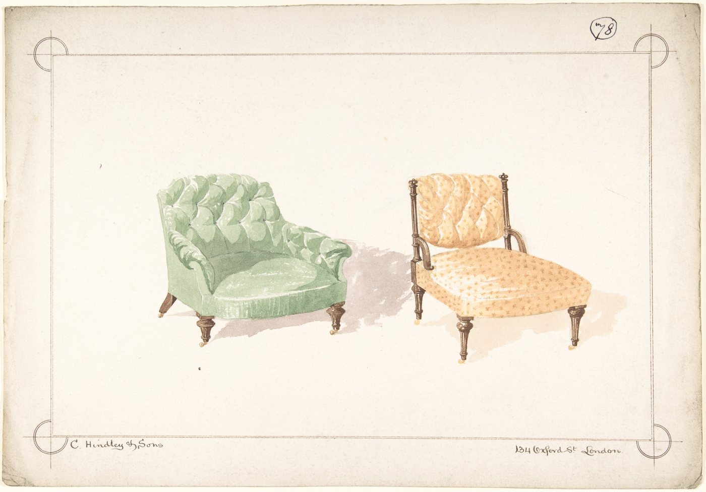 Designs for Two Chairs, 1841–84