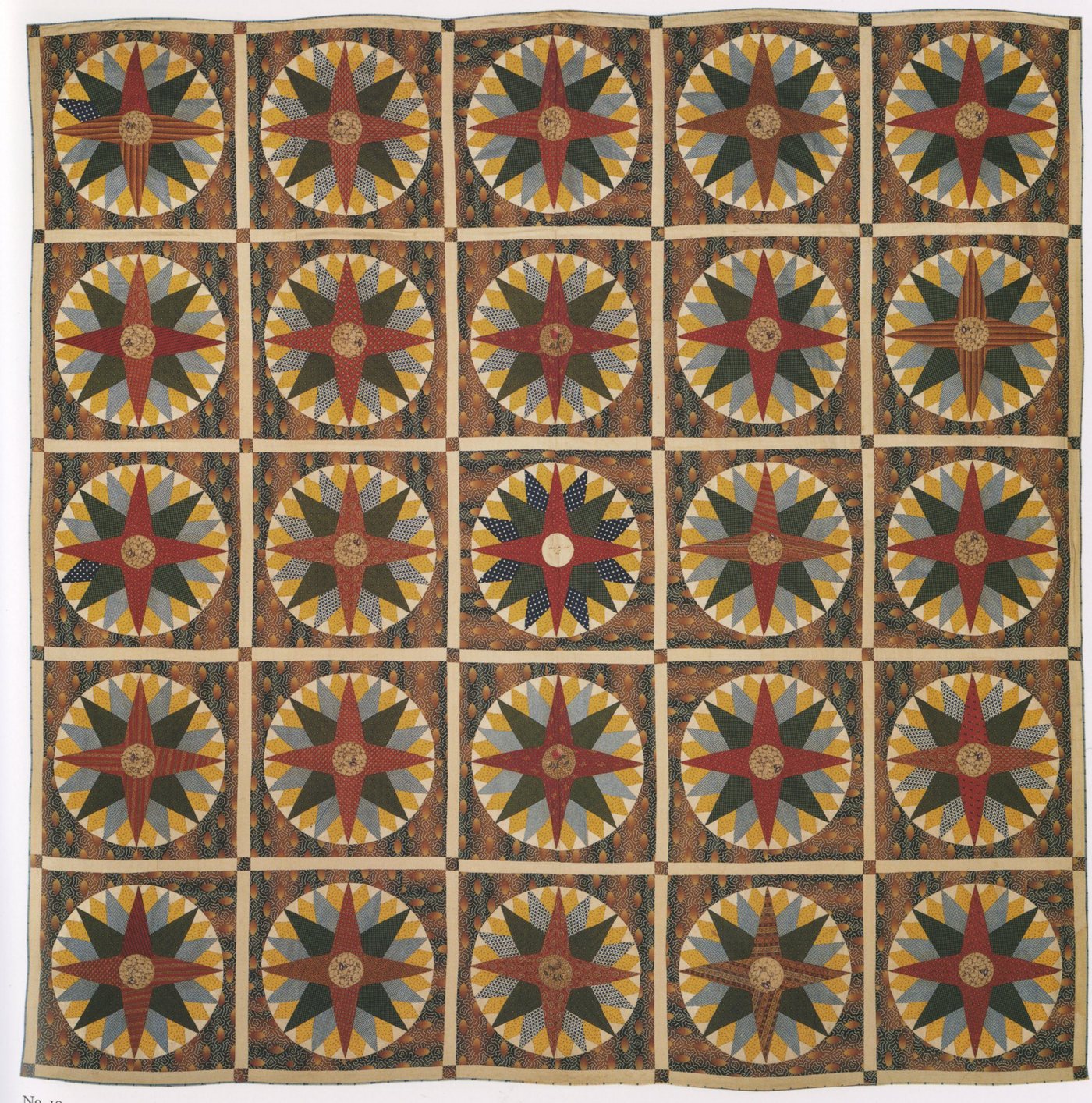 Mariner's Compass Quilt, 1847