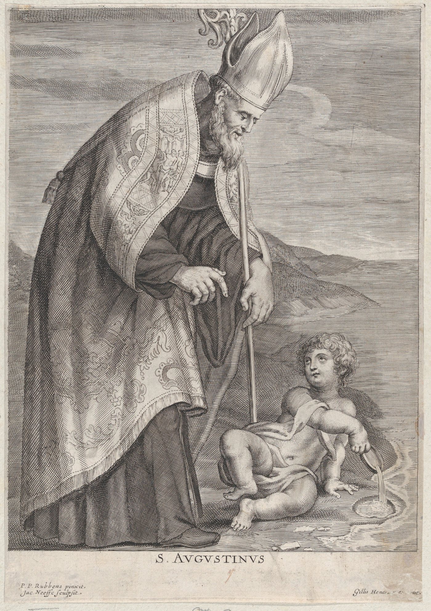 Saint Augustine, appearing to a child on a beach, ca. 1640–60