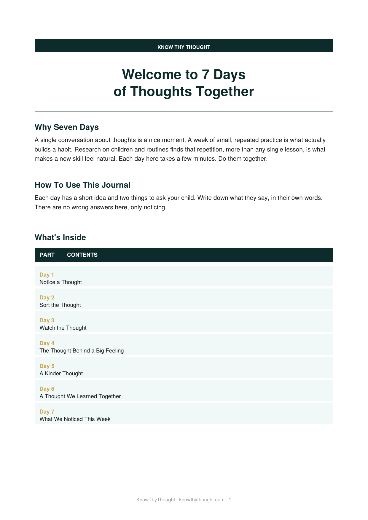 7 Days of Thoughts Together - Image 2