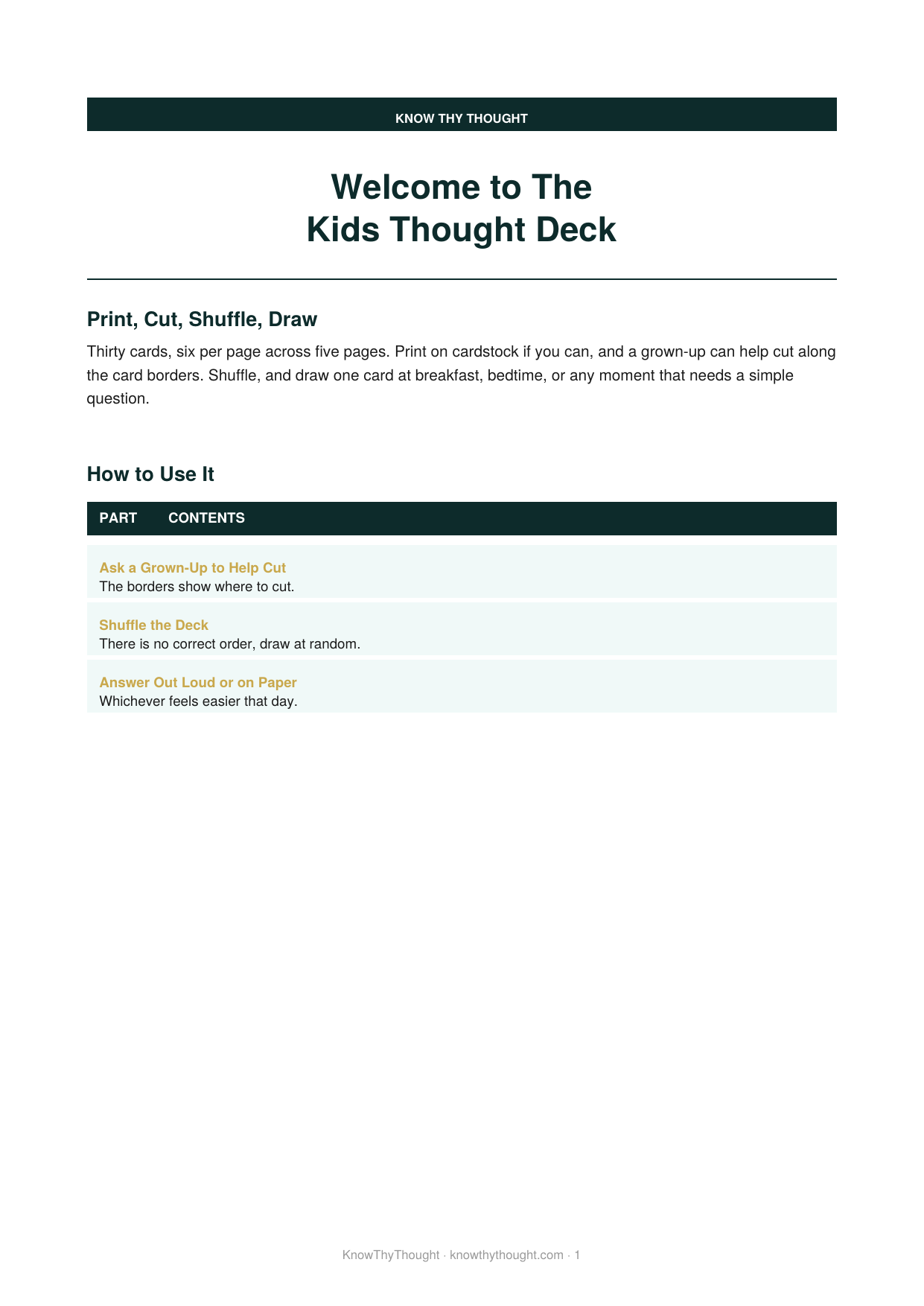 The Kids Thought Deck (Ages 8–12) - Image 2