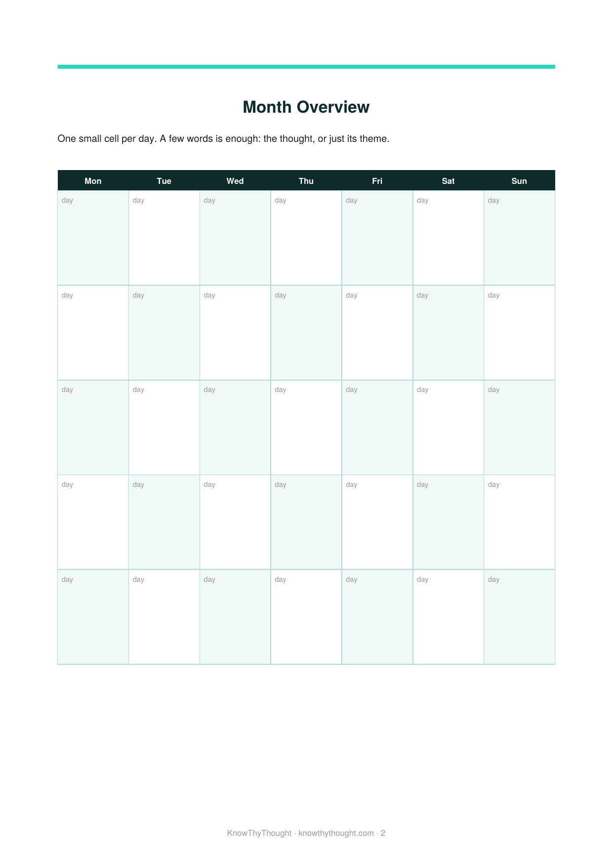 The Monthly Thought Overview - Image 2