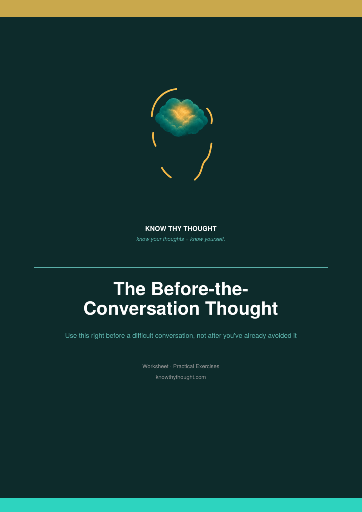 The Before-the-Conversation Thought