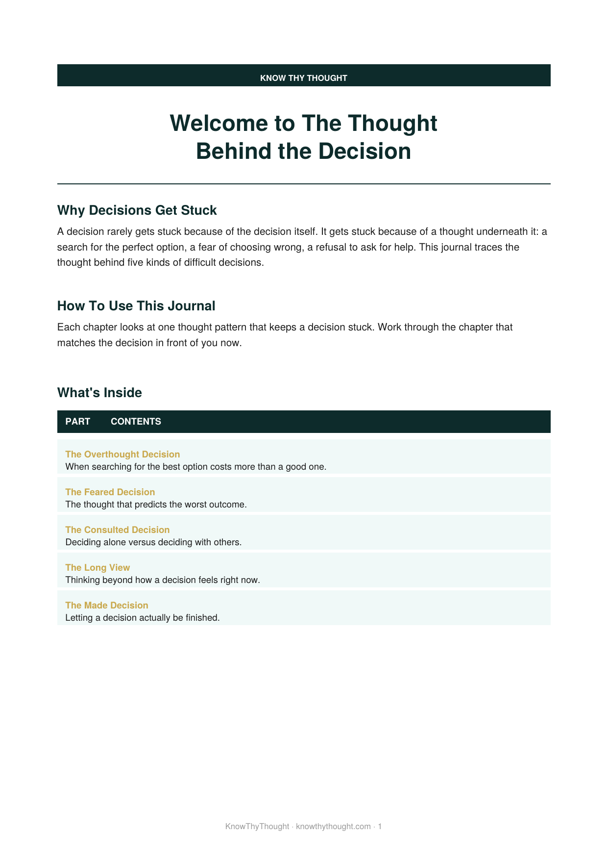The Thought Behind the Decision - Image 2