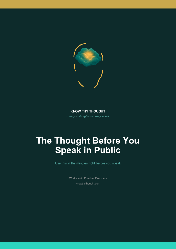 The Thought Before You Speak in Public