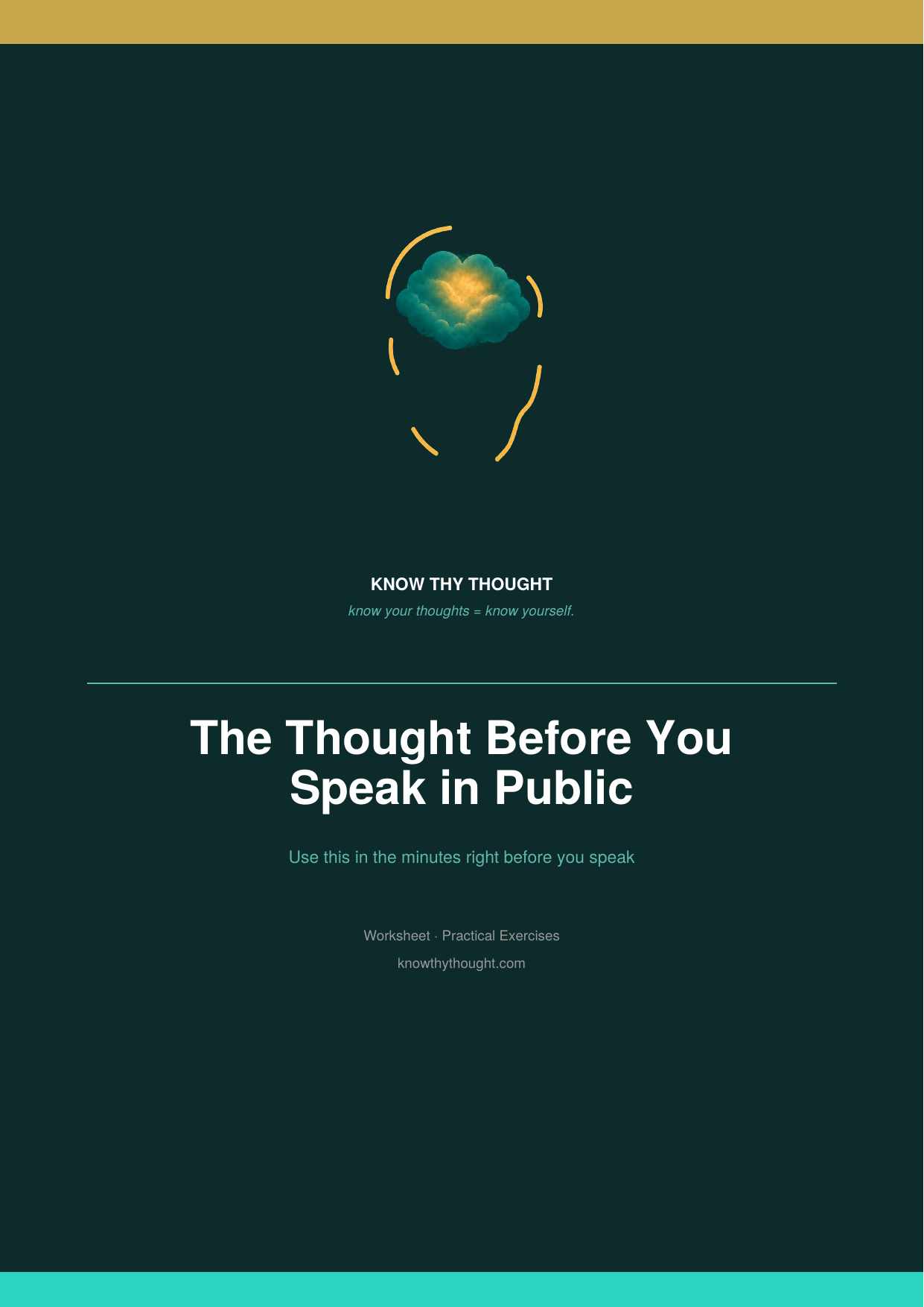 The Thought Before You Speak in Public