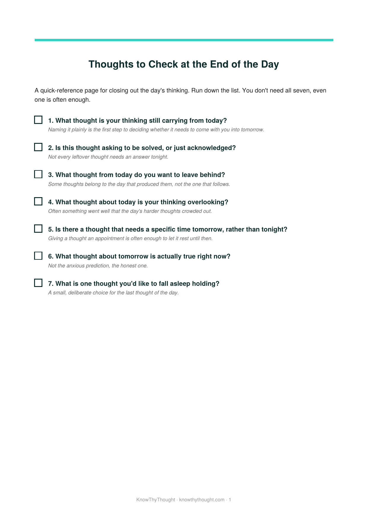 Thoughts to Check at the End of the Day - Image 2
