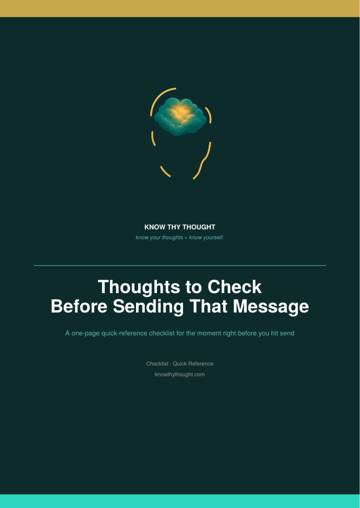 Thoughts to Check Before Sending That Message