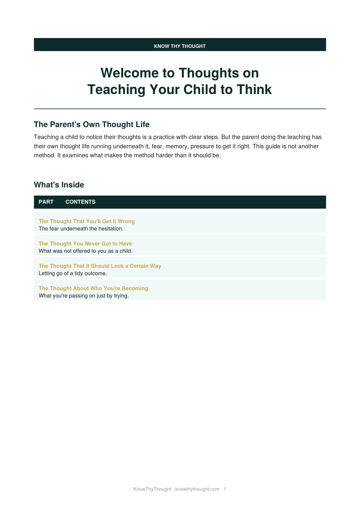 Thoughts on Teaching Your Child to Think - Image 2