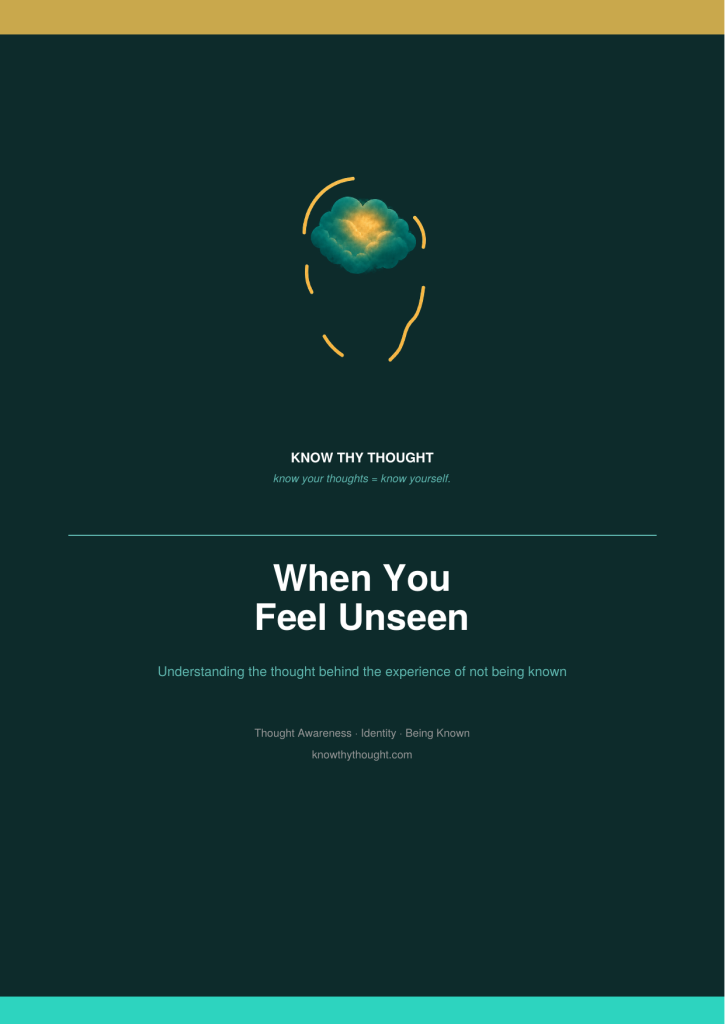 When You Feel Unseen